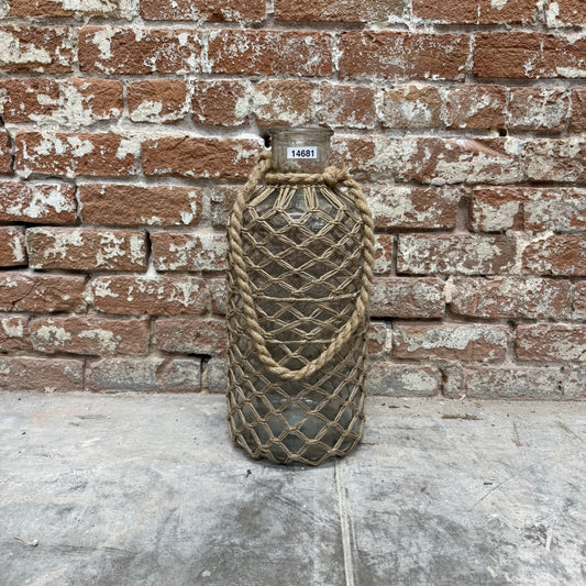 Large Clear Bottle w/Jute