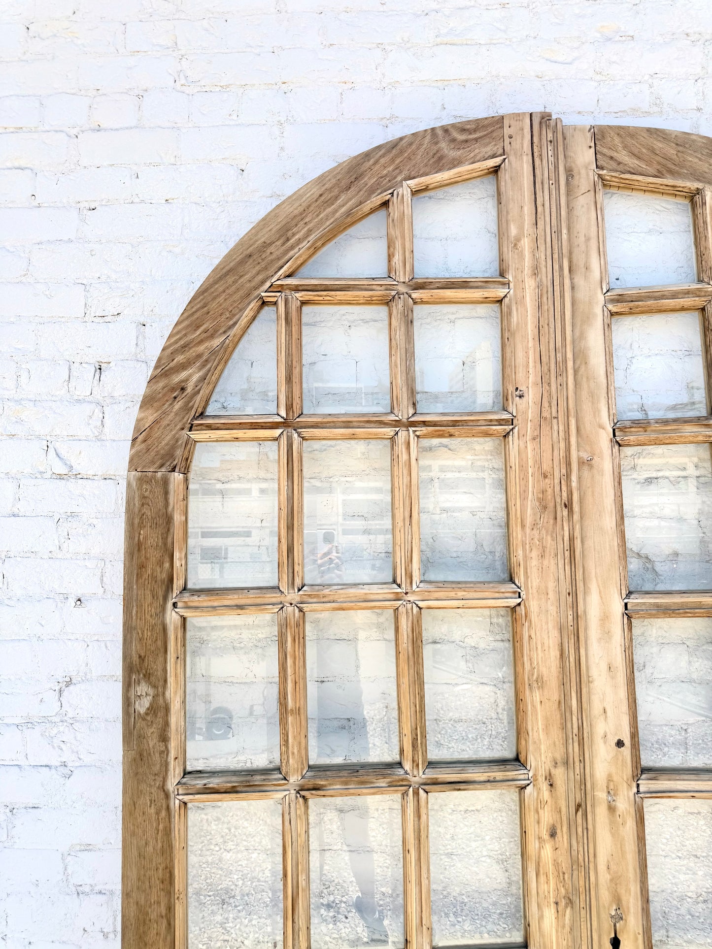 French Bleached Door w/Transom