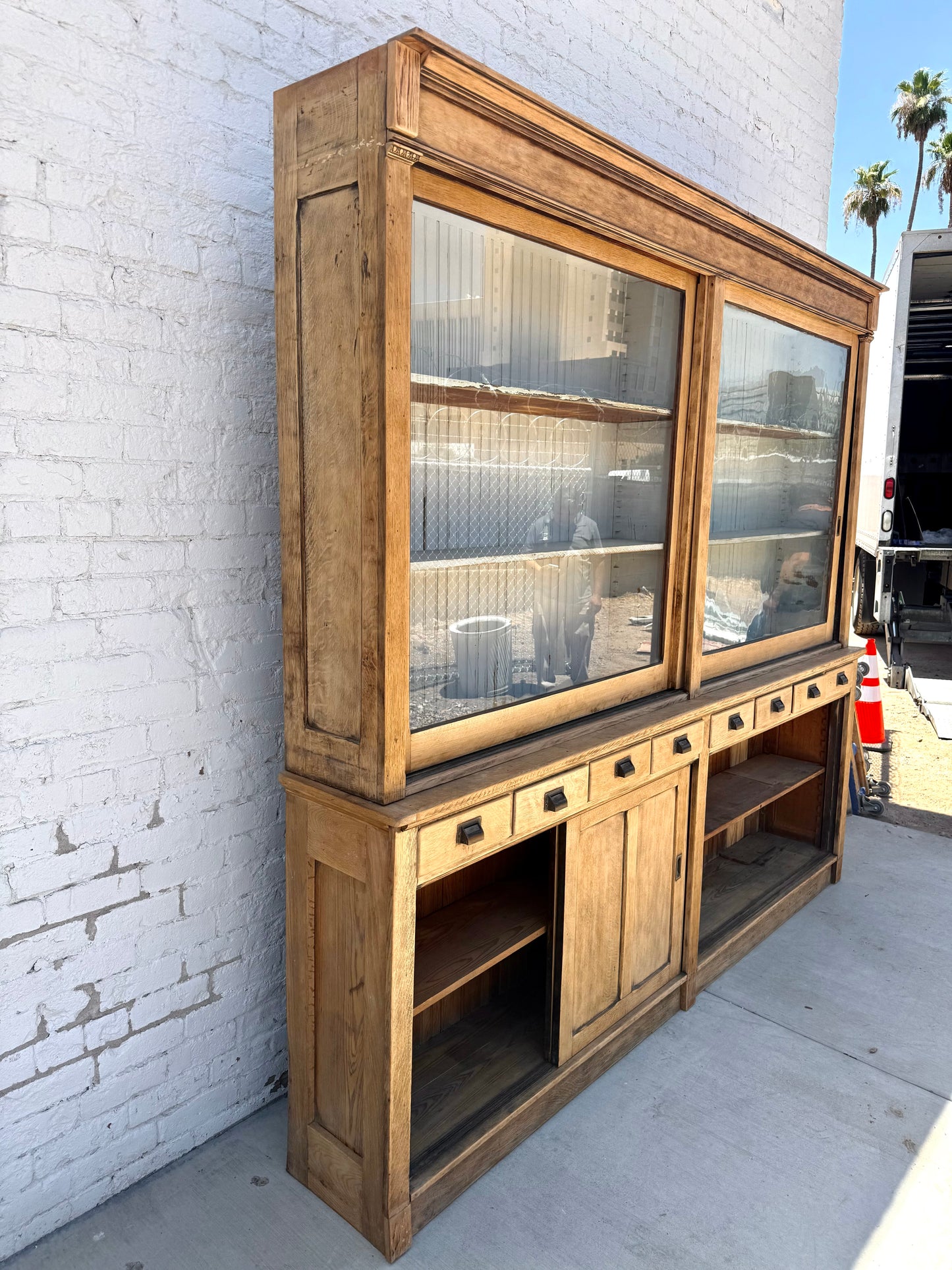 General Store Two Piece Display Cabinet