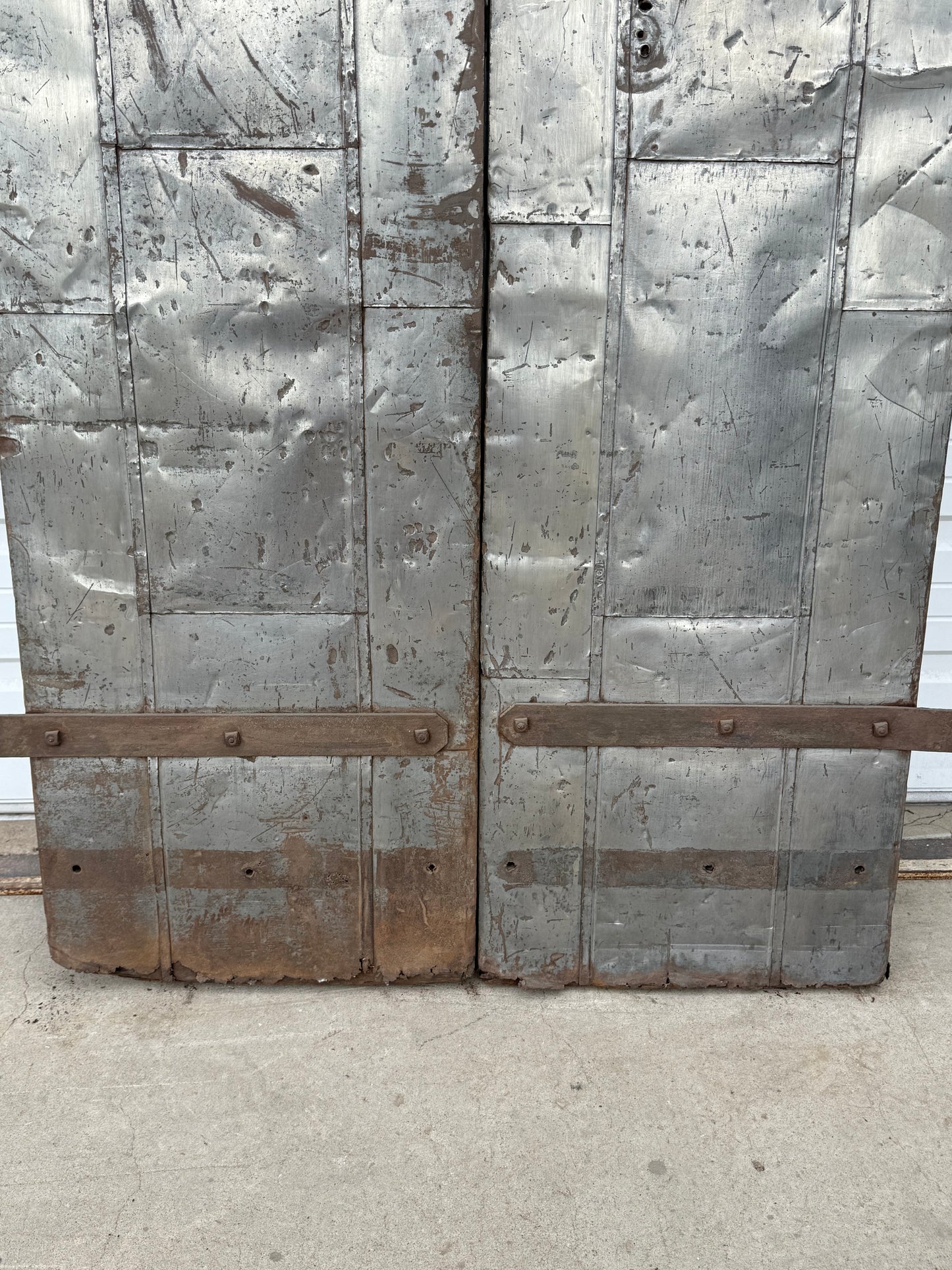 Pair of Industrial Metal Factory Shutter Doors (Large)