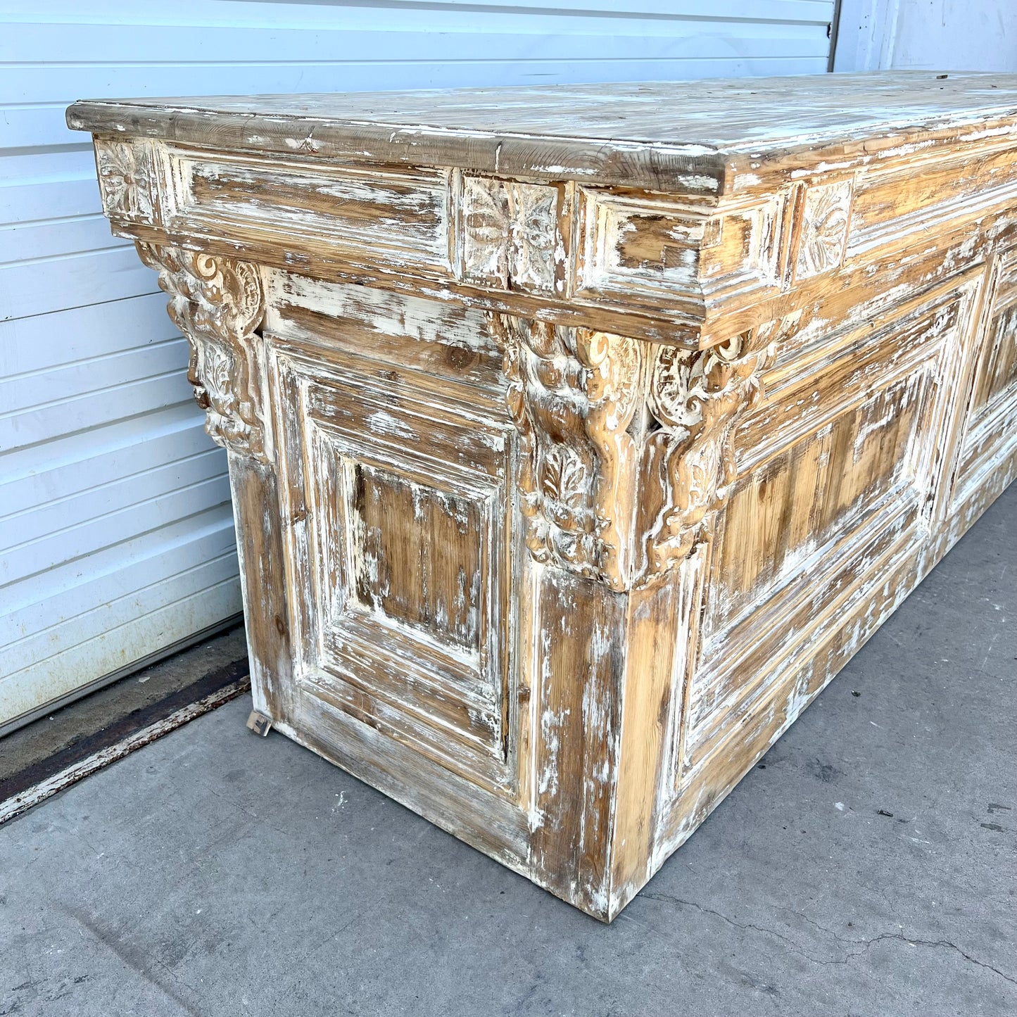 Distressed Painted Store Counter