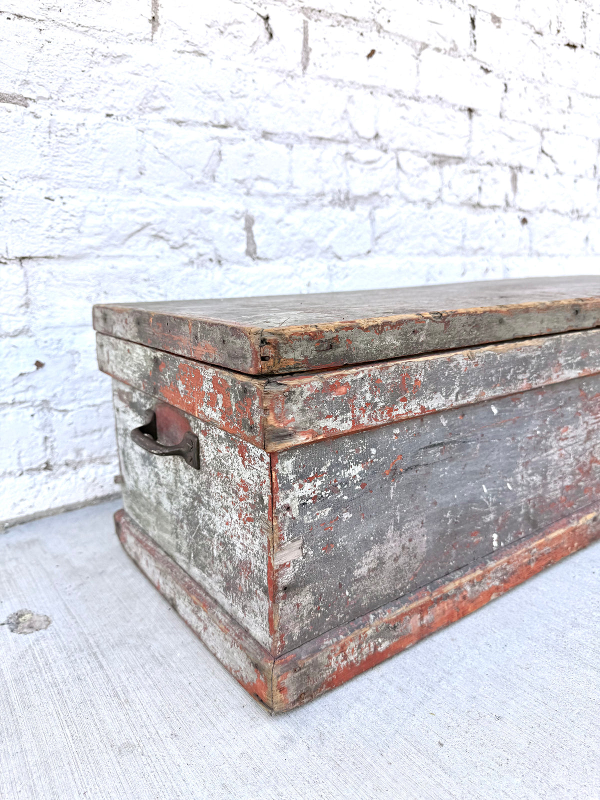 Wooden Painted Tool Chest