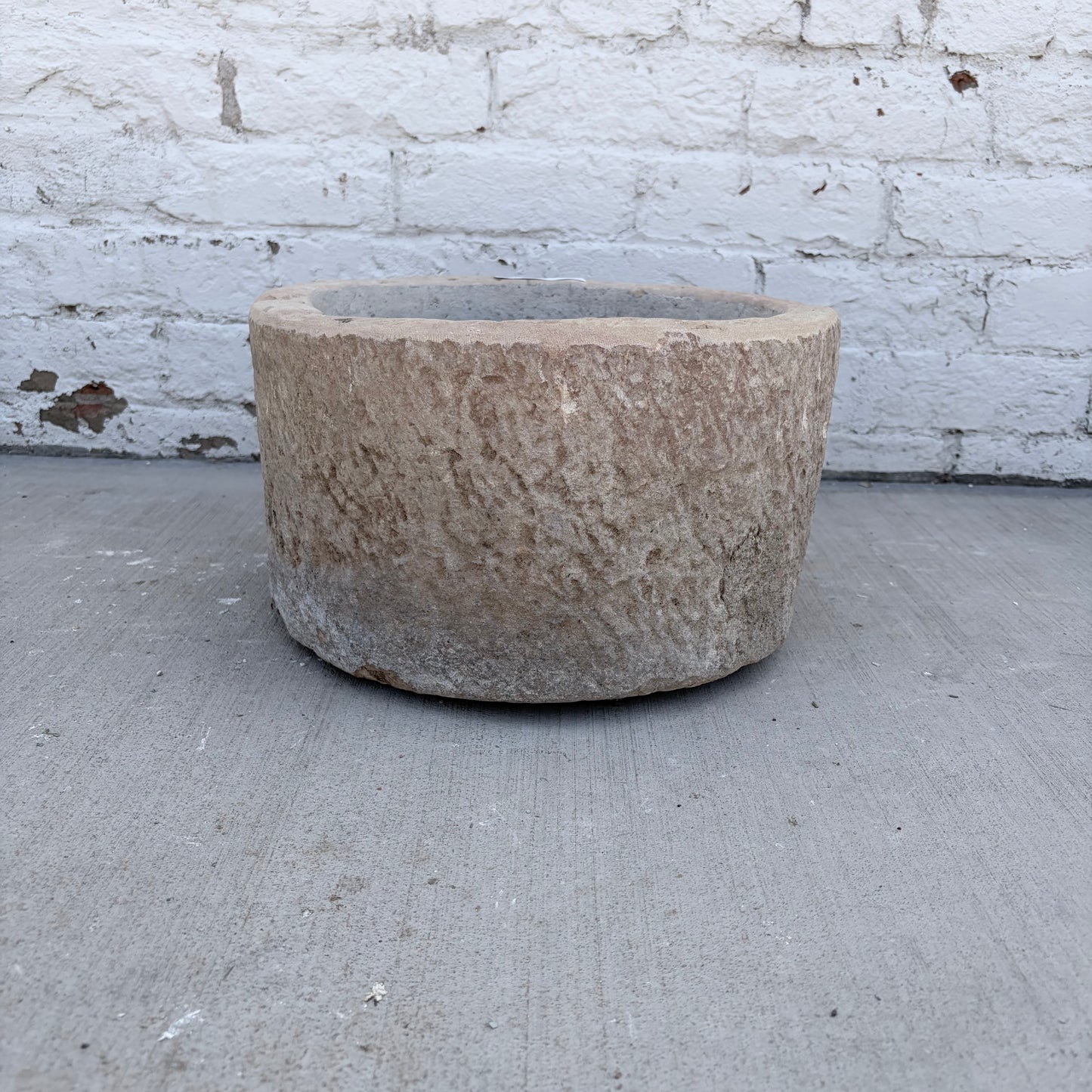 Small Round Stone Sink/Planter