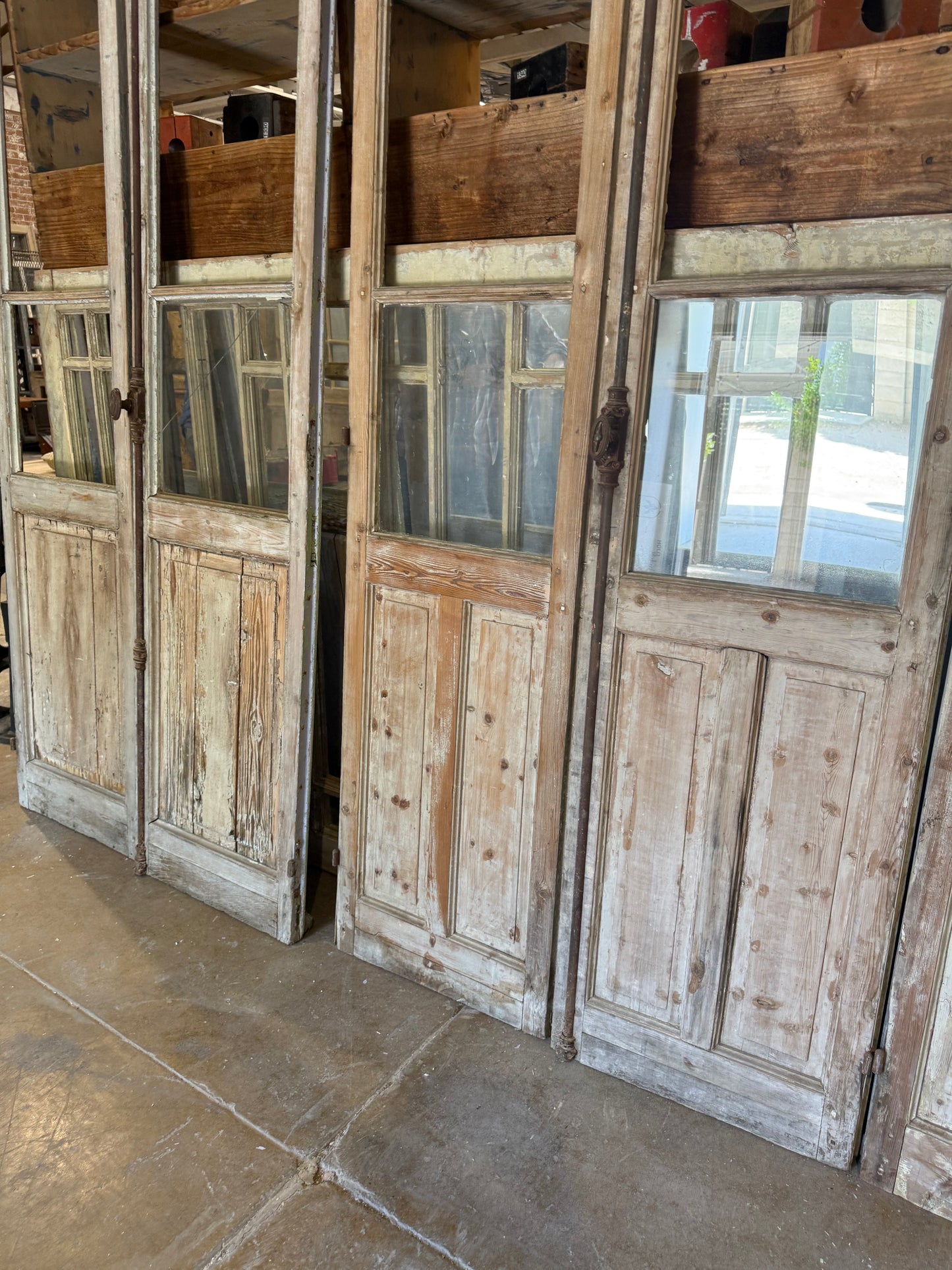 Set of 6 French Doors Together on Stand