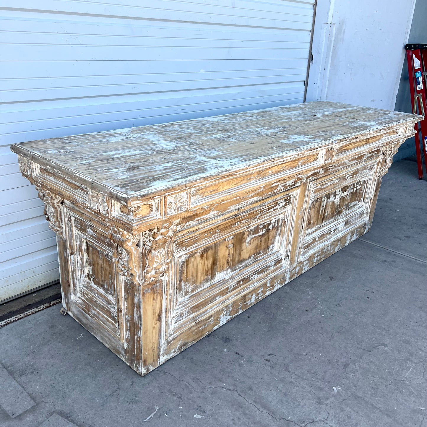 Distressed Painted Store Counter