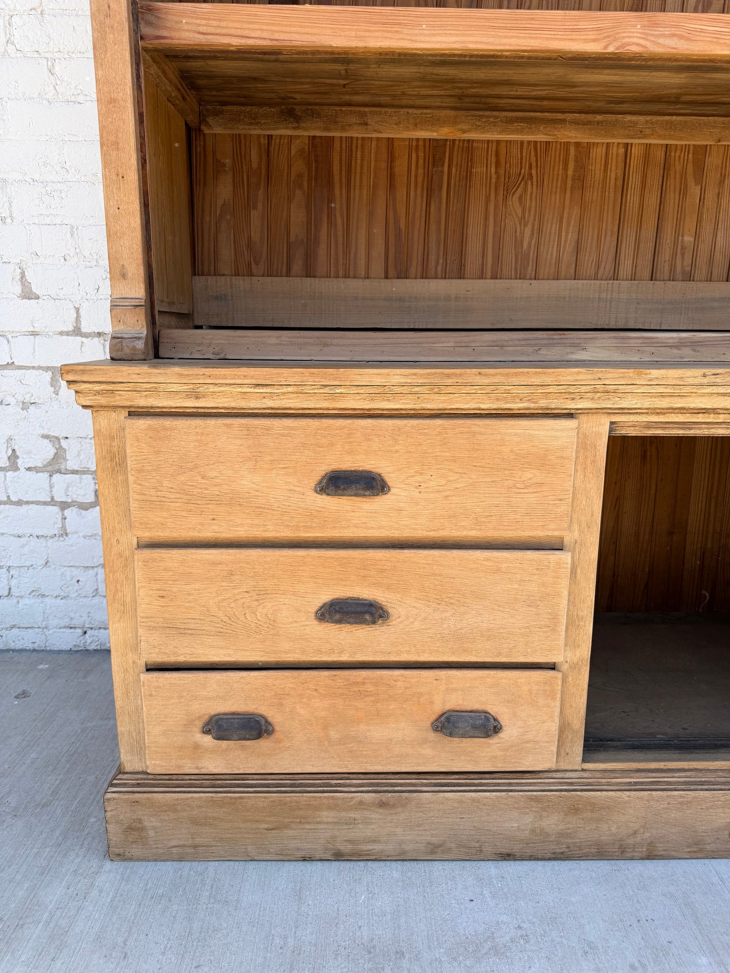 General Store Two Piece Display Cabinet