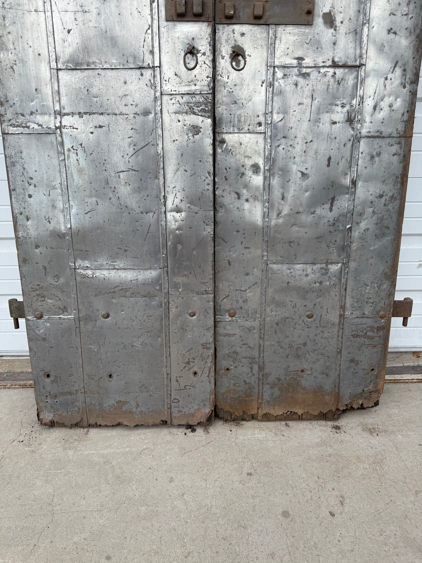 Pair of Industrial Metal Factory Shutter Doors (Large)