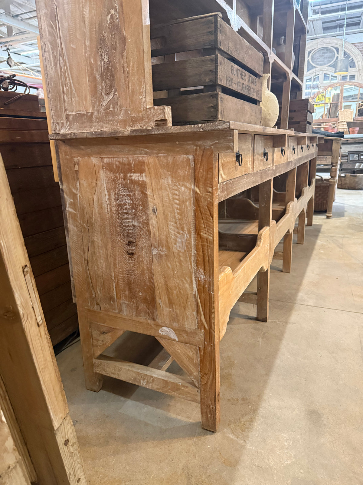 General Store Two Piece Display Cabinet