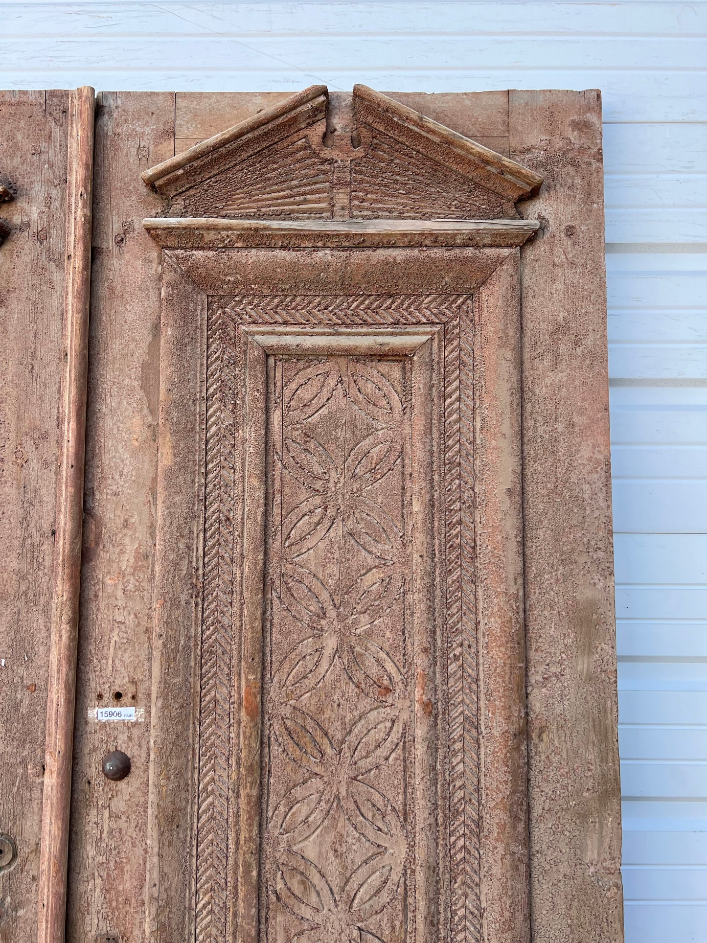 Pair of Solid Carved Wood Doors