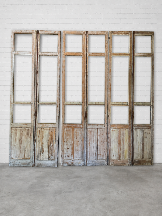 Set of 6 French Doors Together on Stand