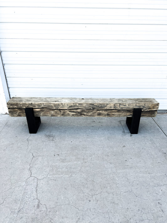 Antique Barn Beam Bench