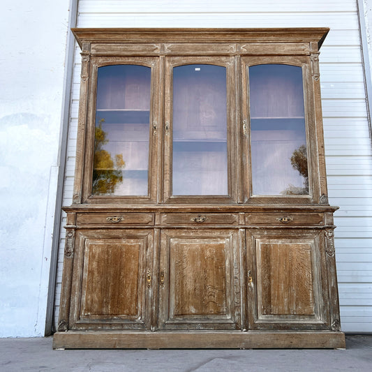 Stripped Antique Library Cabinet