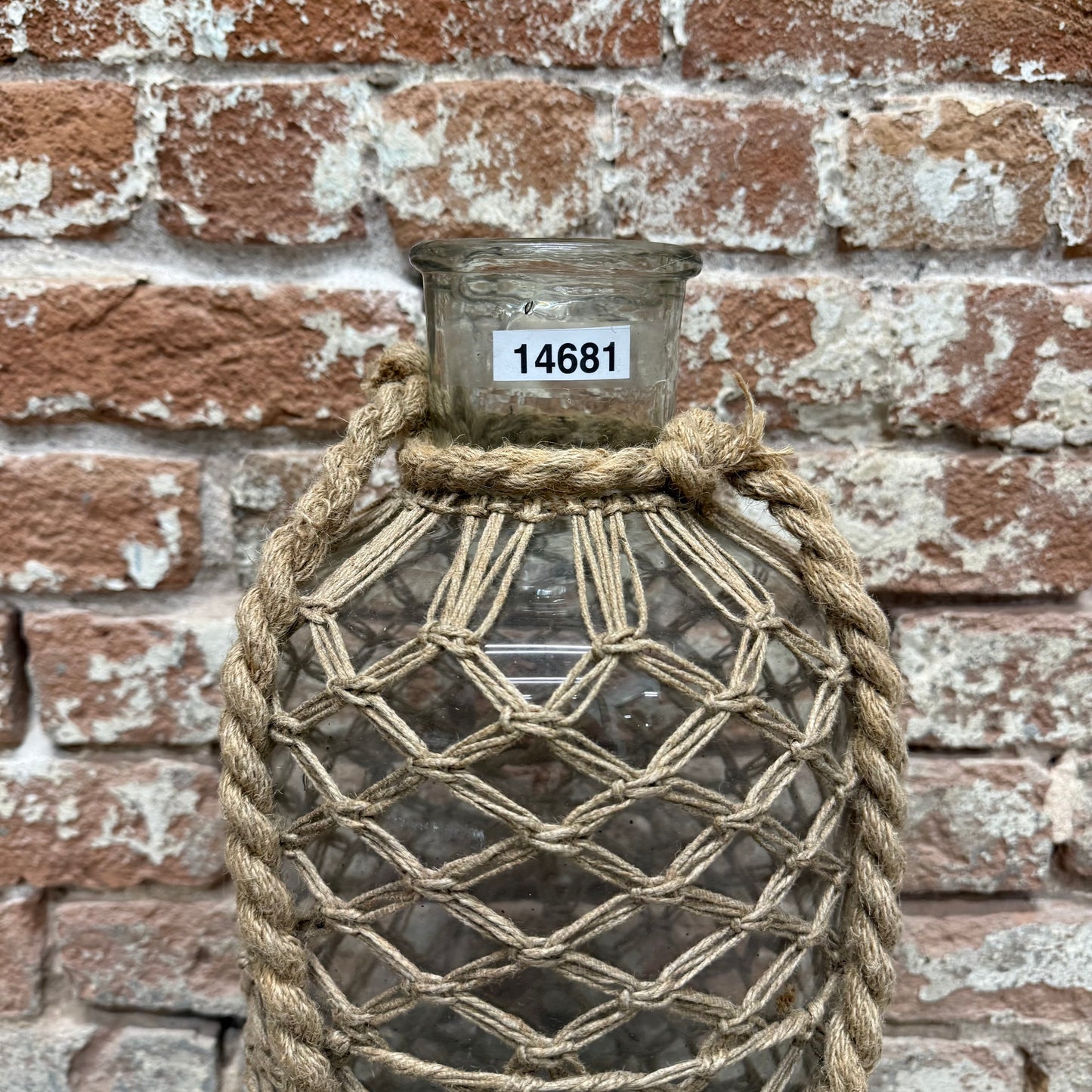 Large Clear Bottle w/Jute