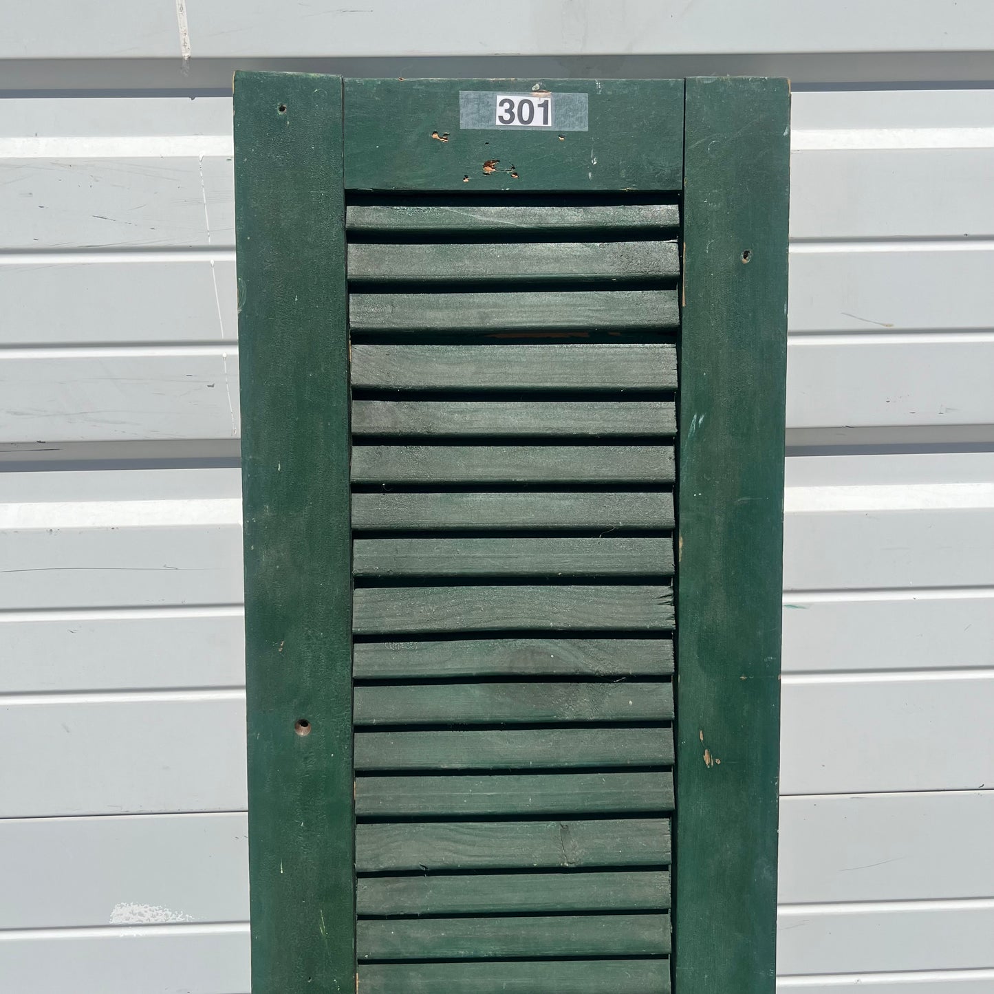 Pair of green shutters