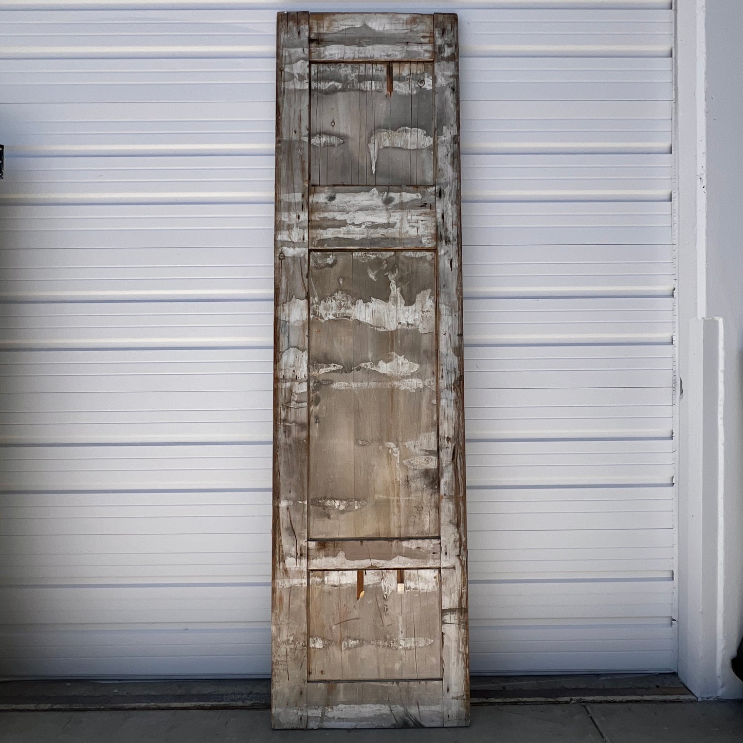 3 Panel Single White Antique Door