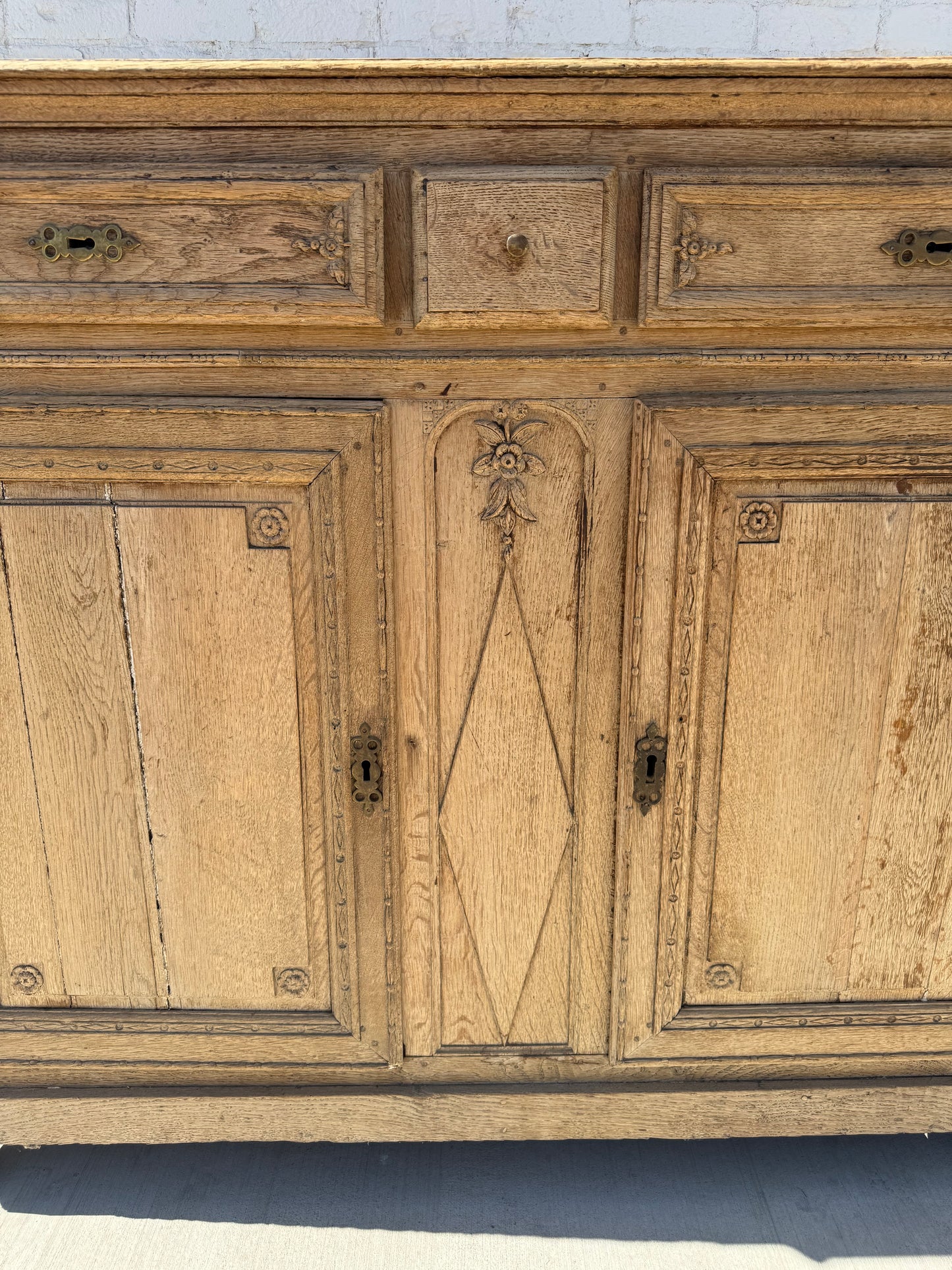 French Bleached Oak Sideboard