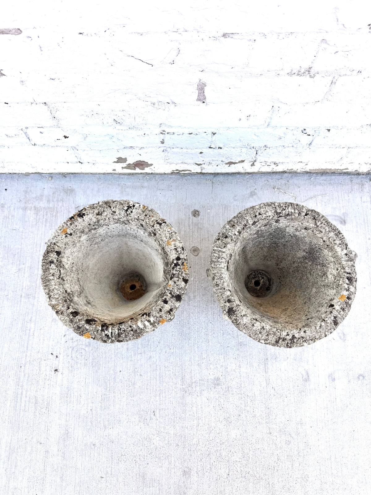 Pair of English Garden Urns w/ Lion Heads