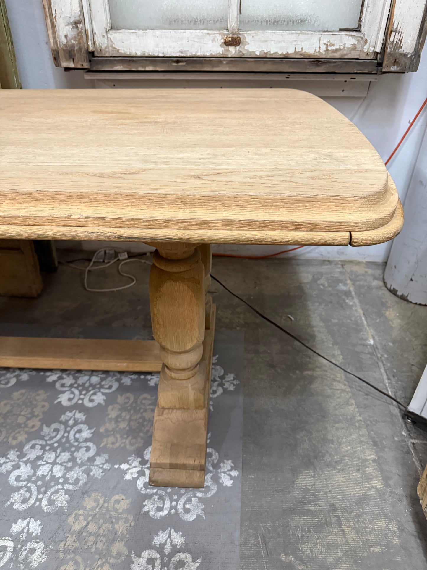 Belgian Dining Table with Rounded Corners