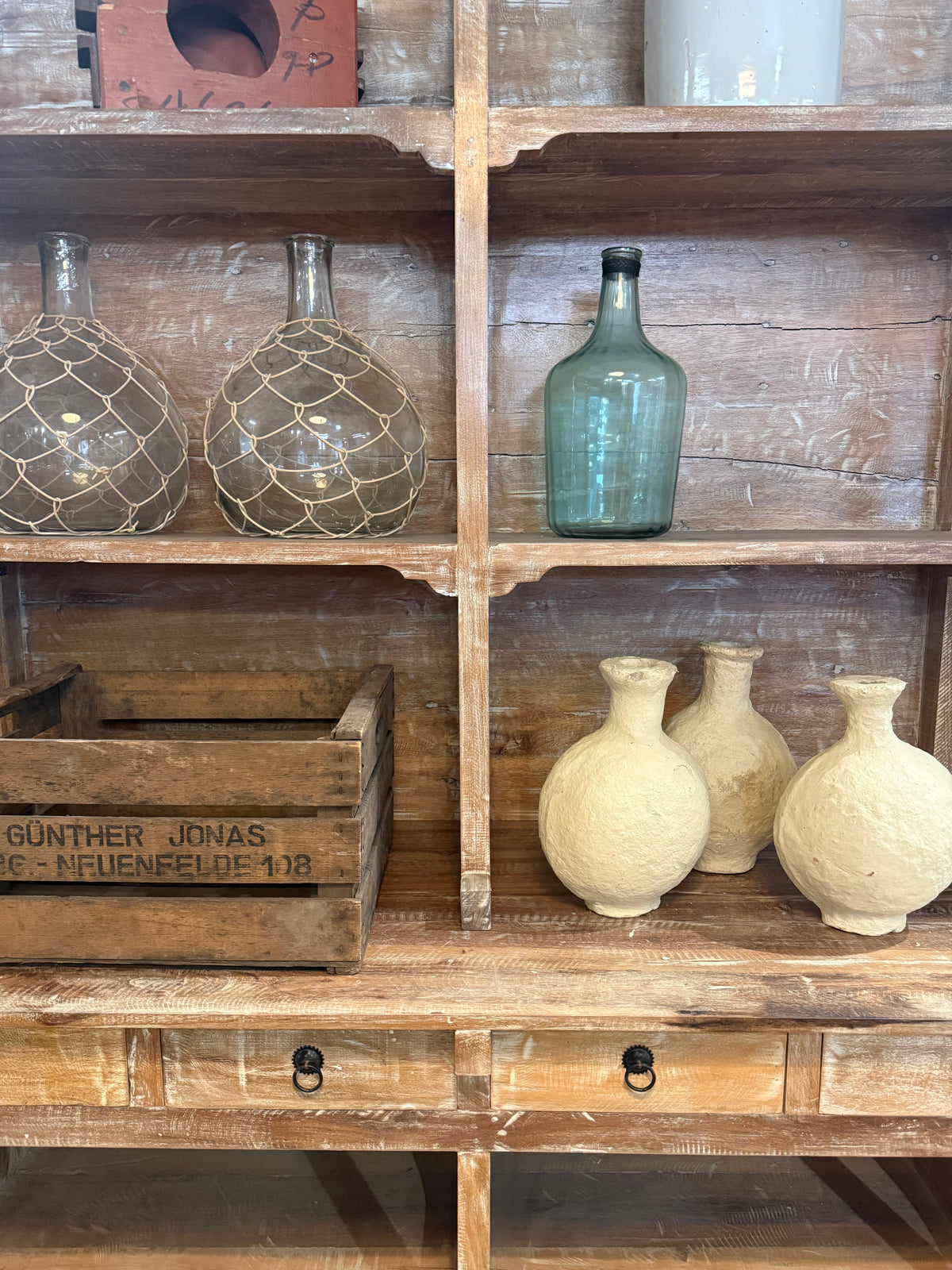 General Store Two Piece Display Cabinet