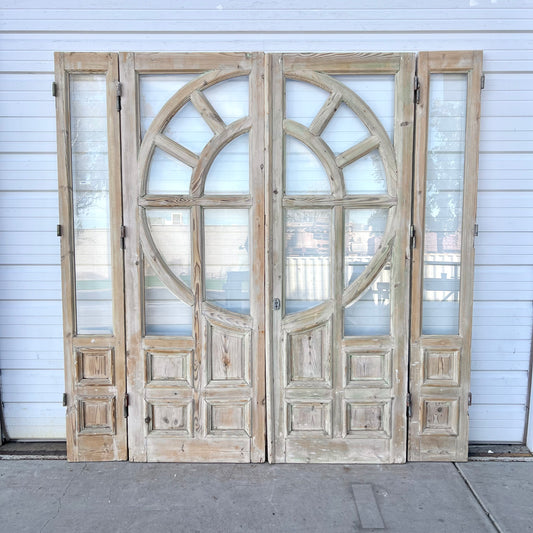 Set of Washed Doors w/18 Panes