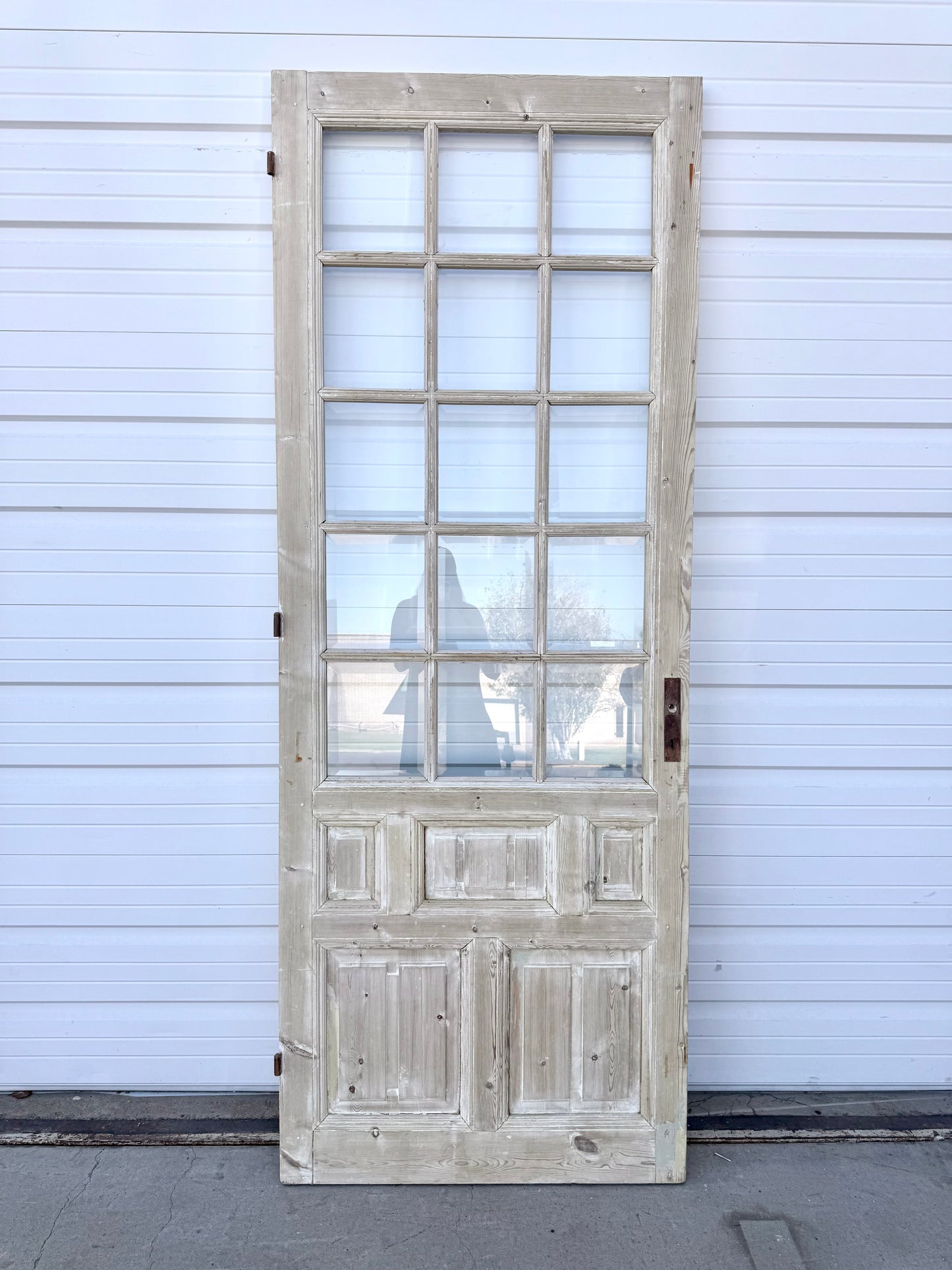 Single Washed Wood Door w/15 Lites