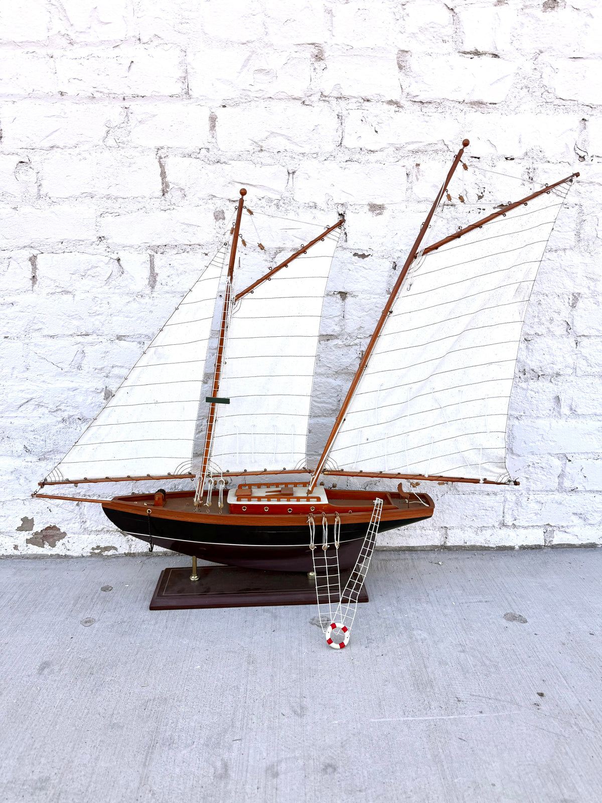 Vintage Model of an Early Racing Schooner