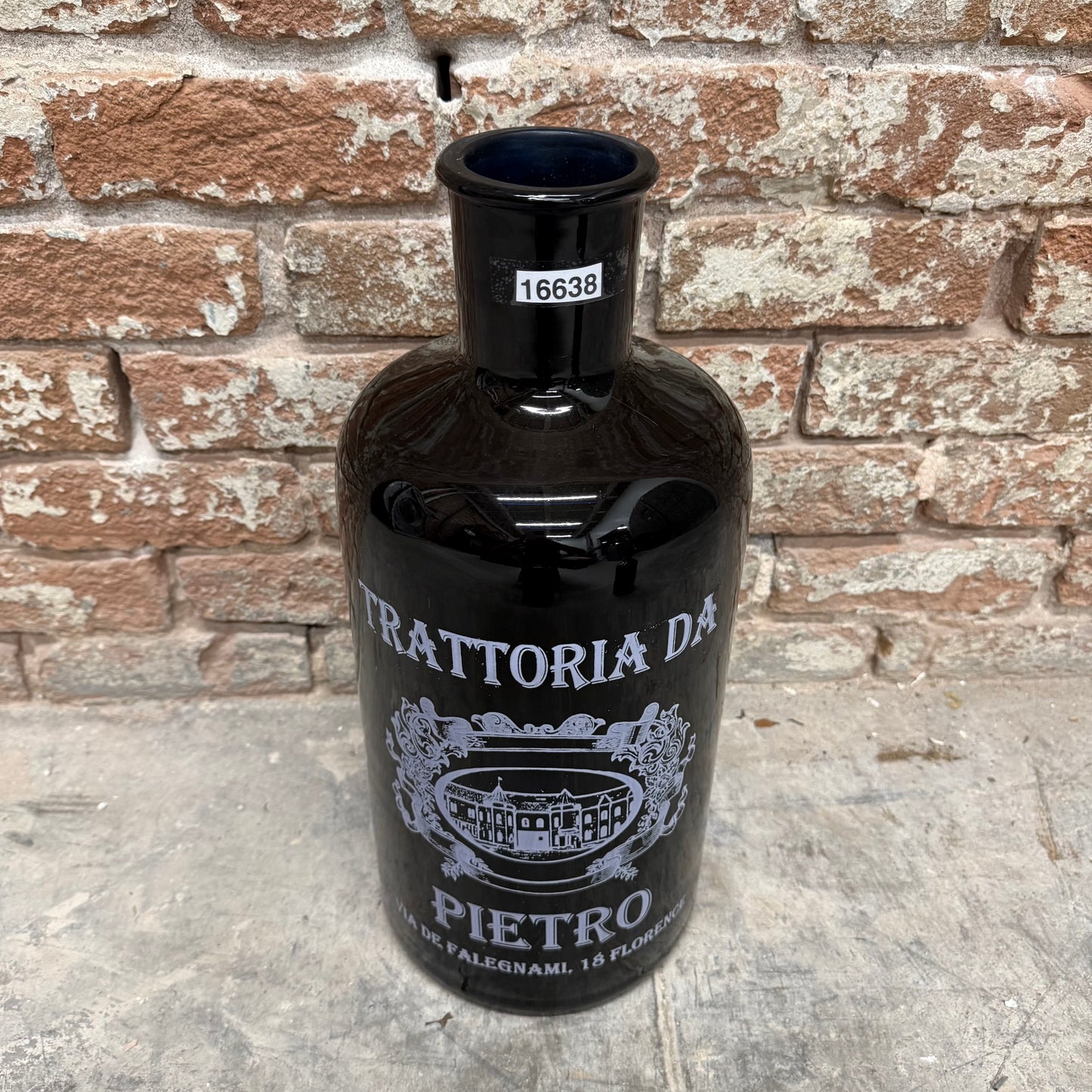 Dark Blue Glass Bottle "Pietro"