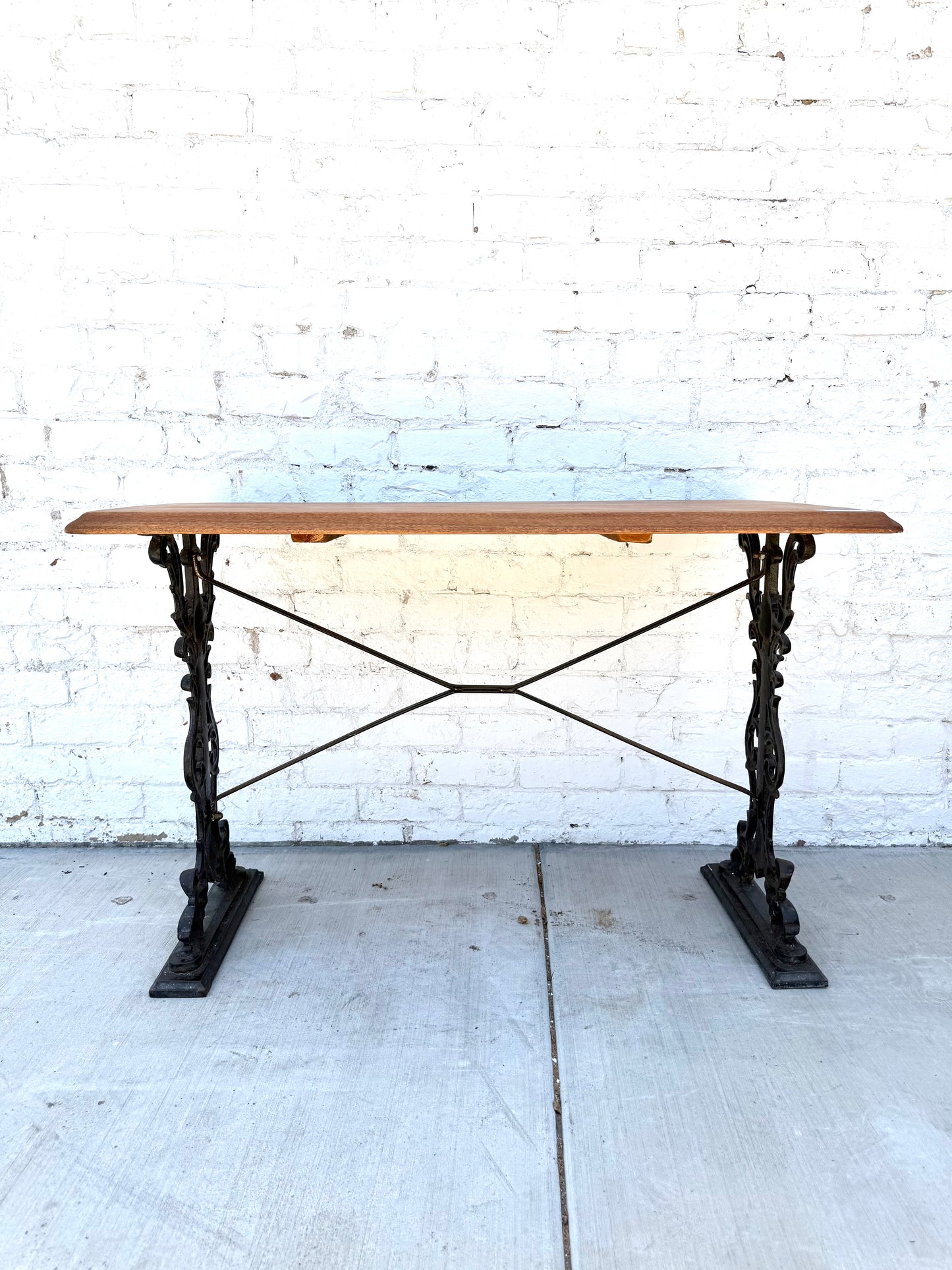 Wood/Iron Bistro Table