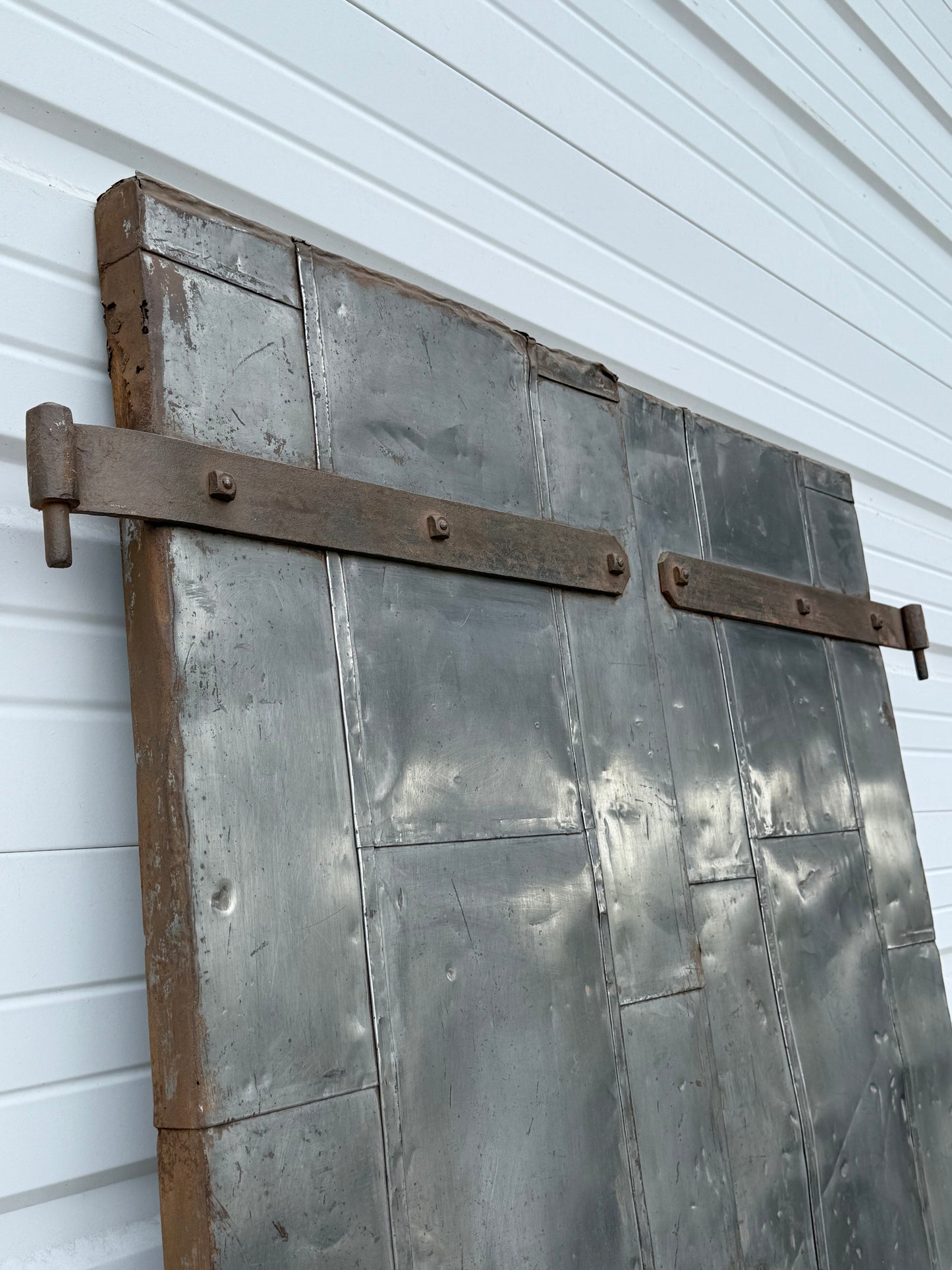 Pair of Industrial Metal Factory Shutter Doors (Large)