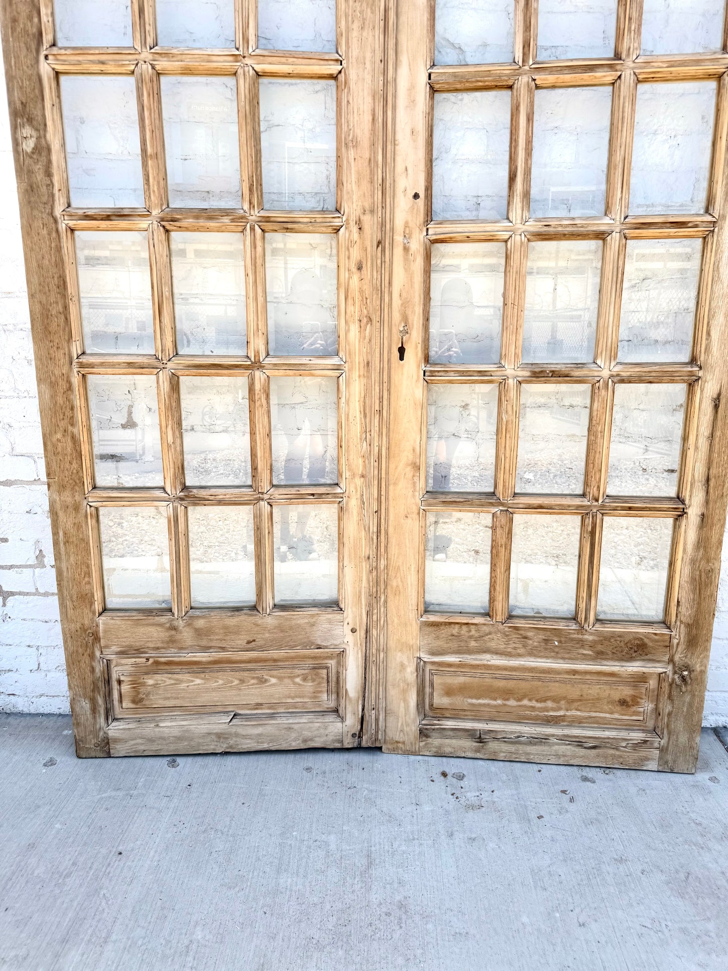 French Bleached Door w/Transom