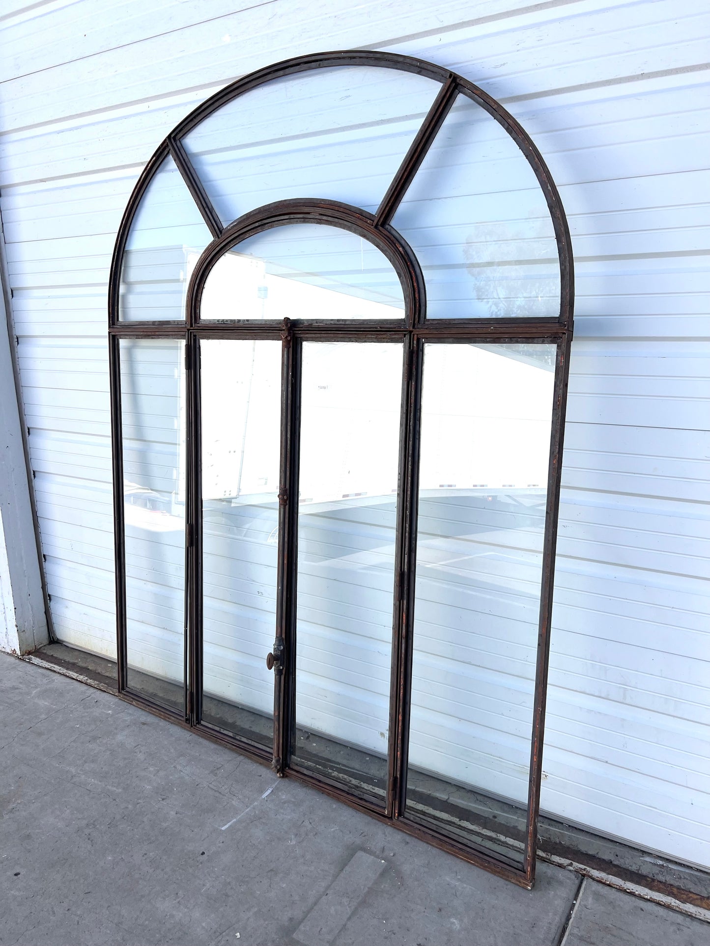 Iron Arched Window w/8 Panes -