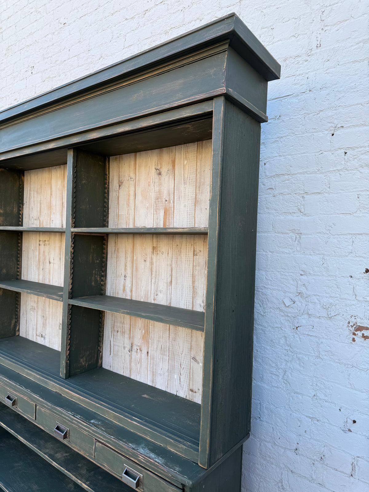 Vintage Green Apothecary / General Store Cabinet