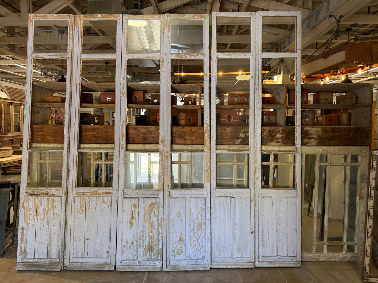 Set of 6 French Doors Together on Stand