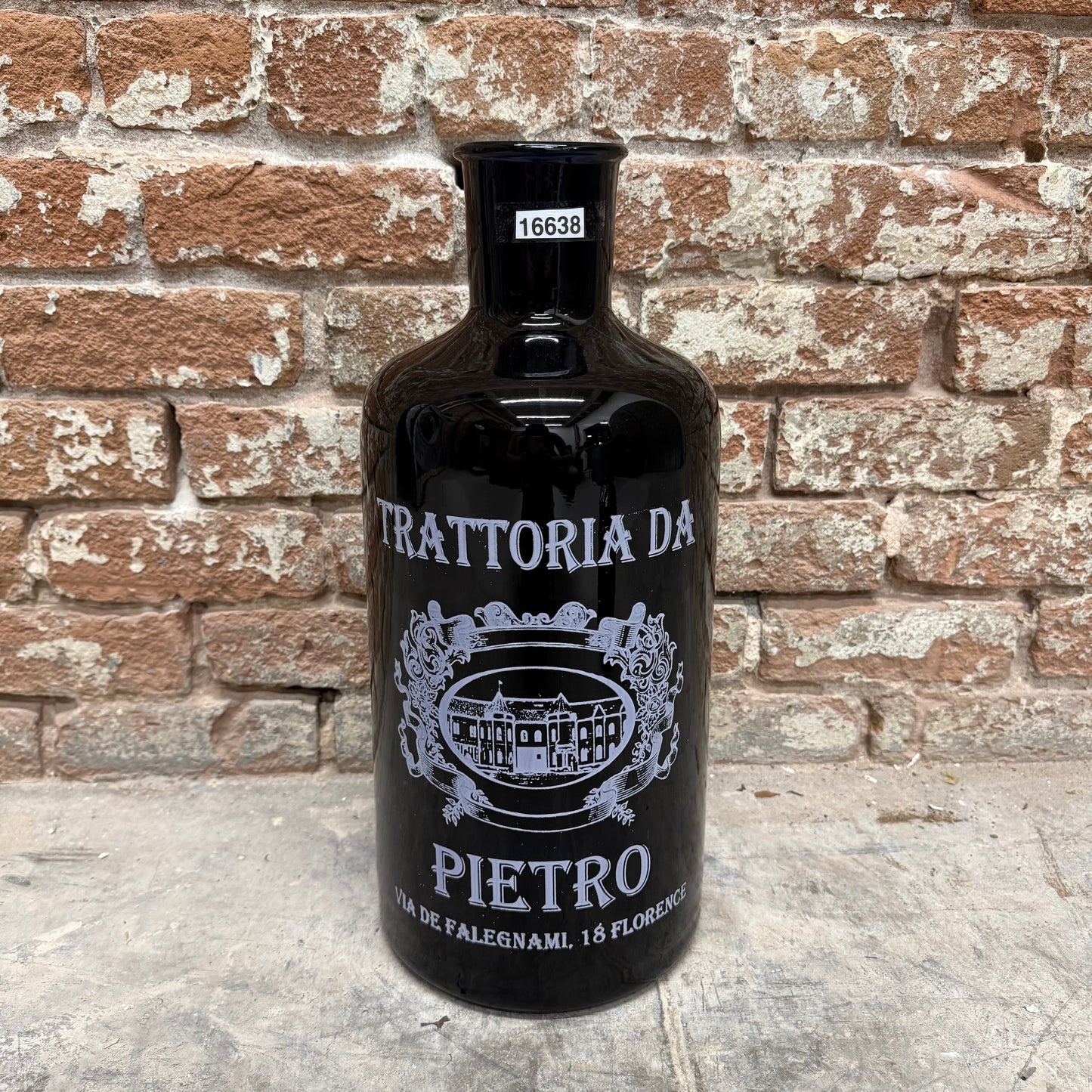 Dark Blue Glass Bottle "Pietro"
