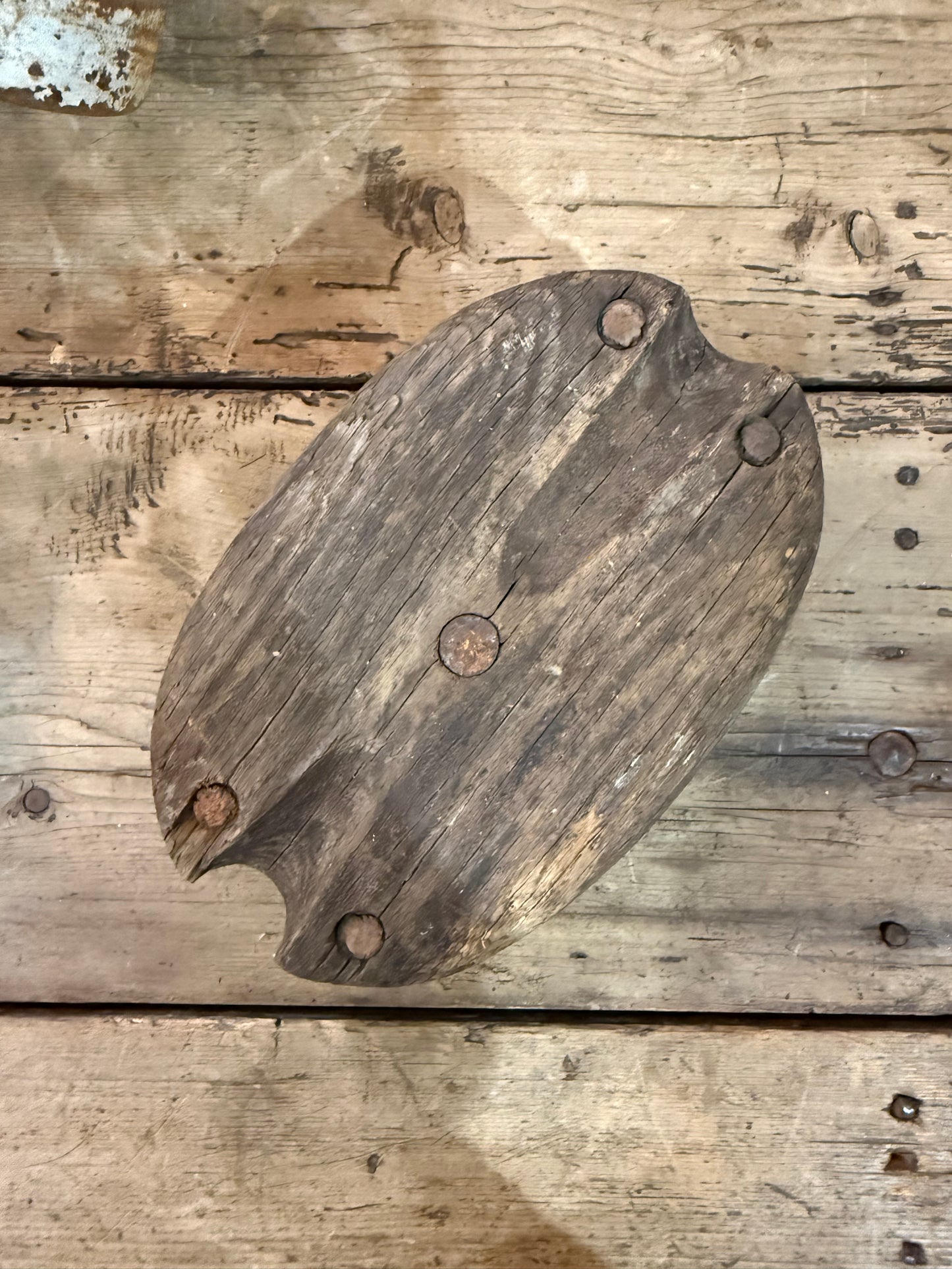 Vintage Wood Pulley