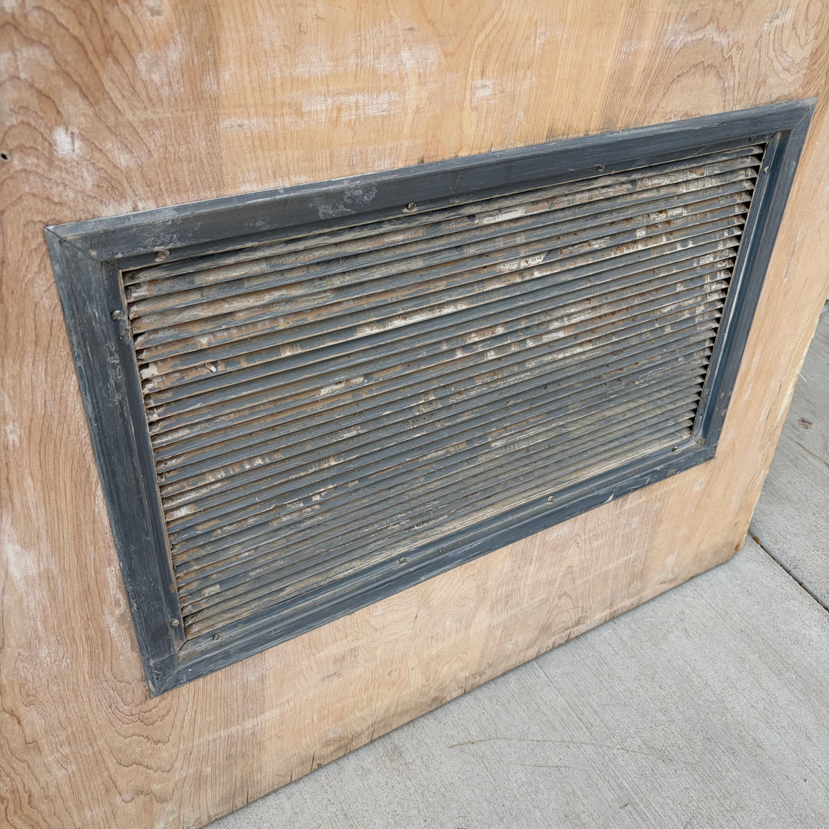Vintage Wooden Door with Chicken Wire Glass