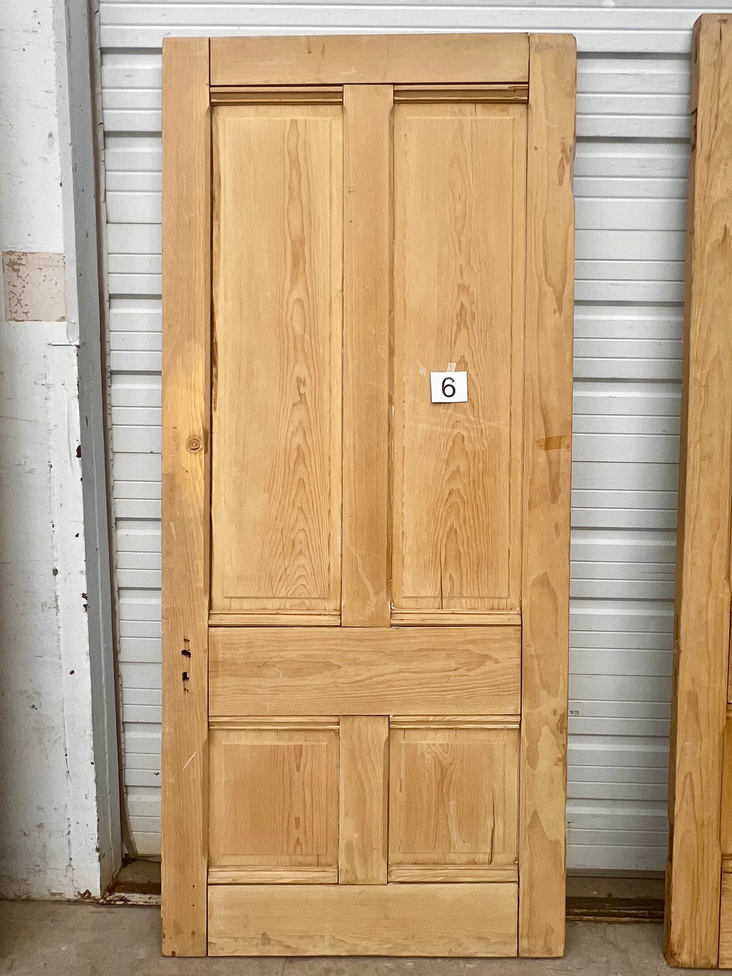 Antique Single 4 Panel Wooden Door