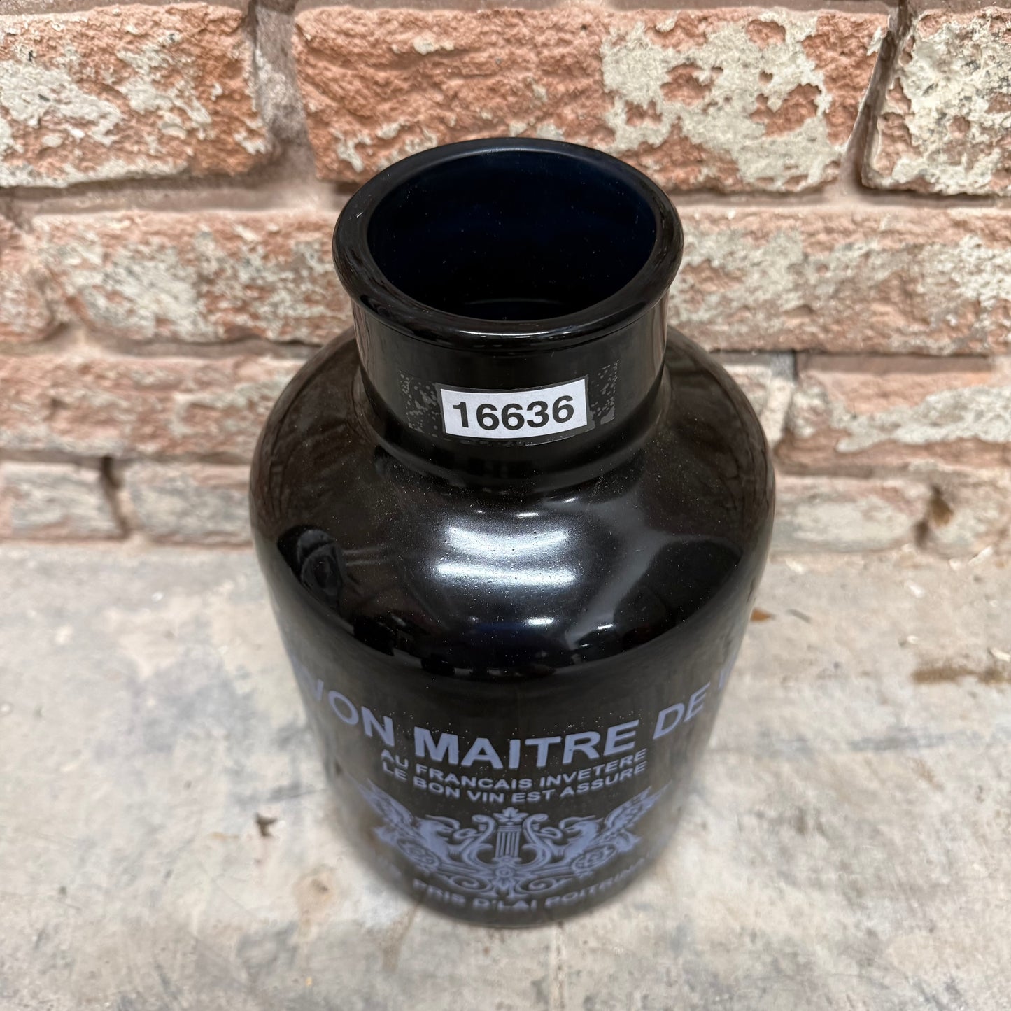 Dark Blue Glass Bottle "Favon Maitre"