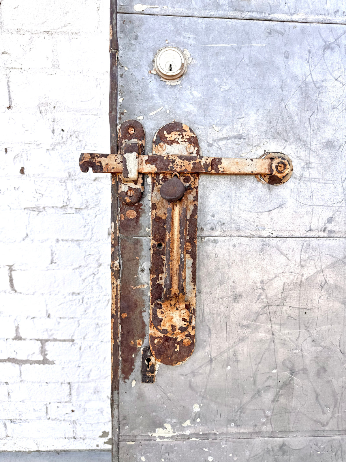 Vintage Industrial Metal Fire Door