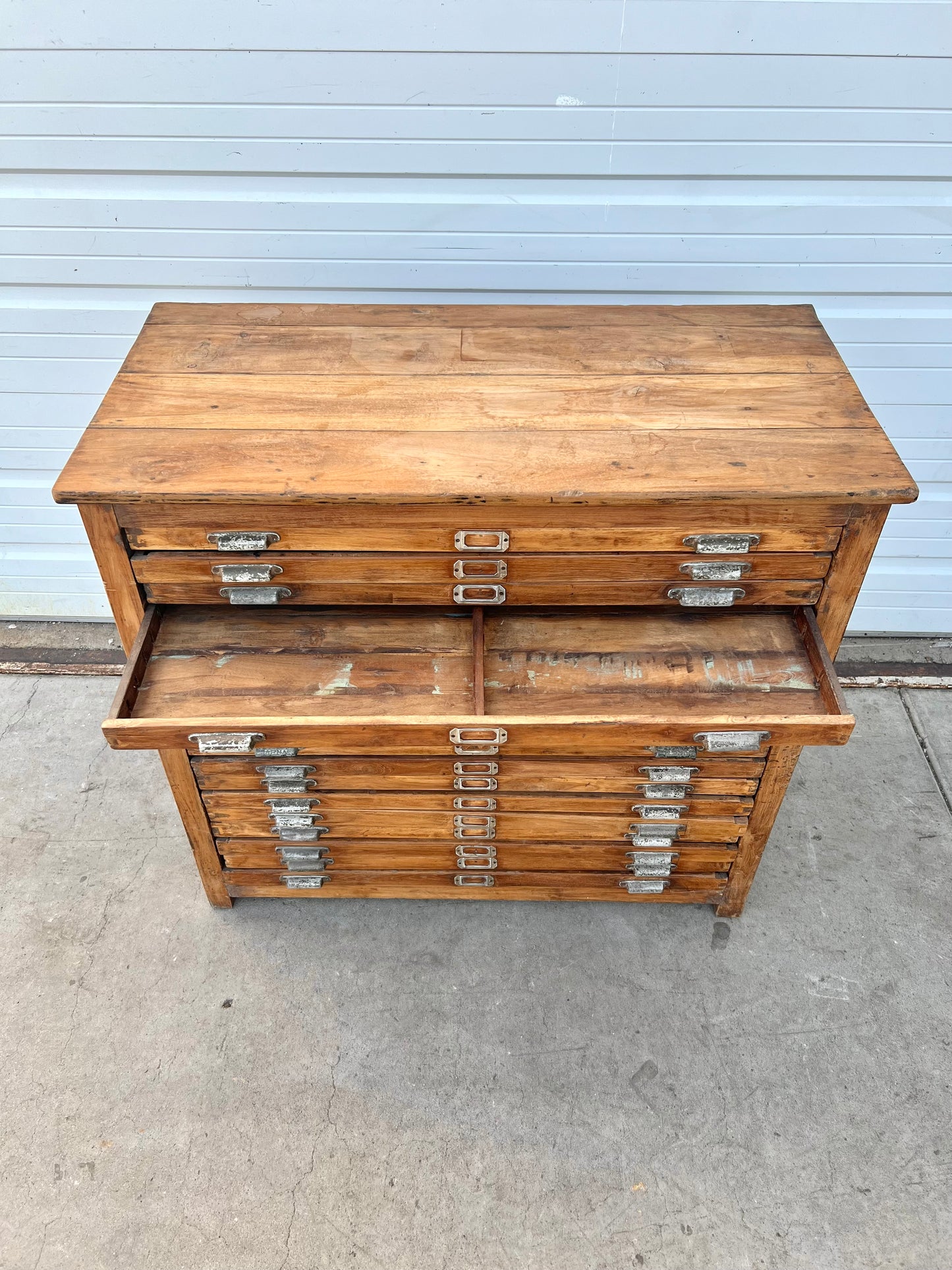 Vintage 18 Drawer Printer's Cabinet