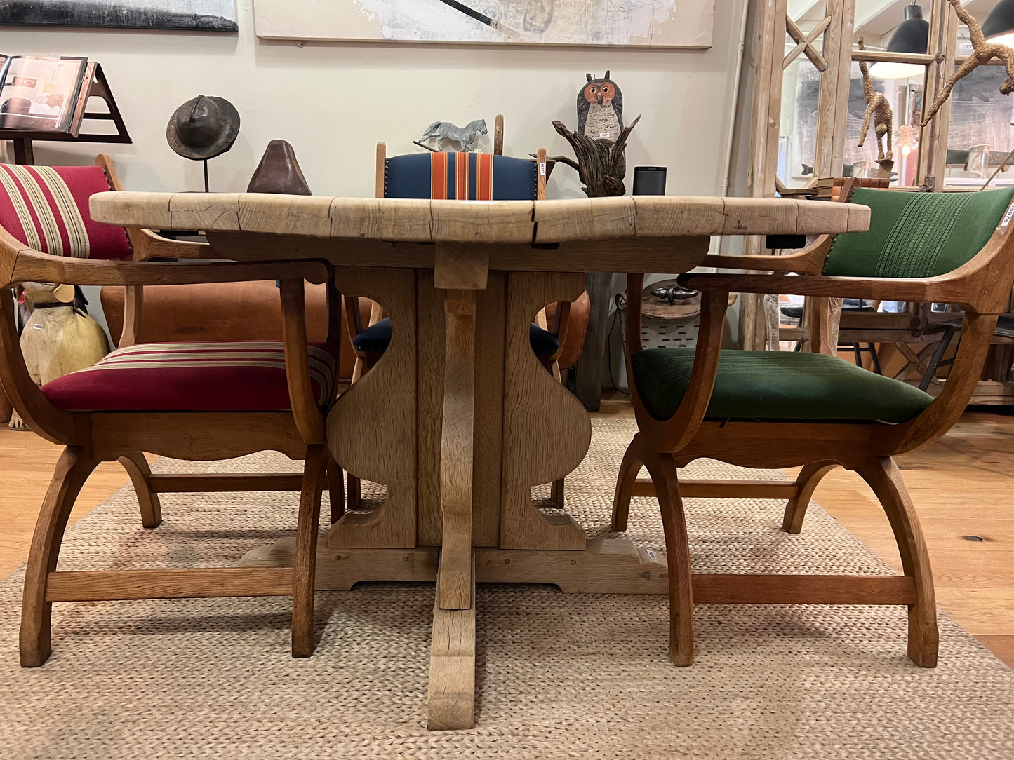 Round French Oak Dining Table