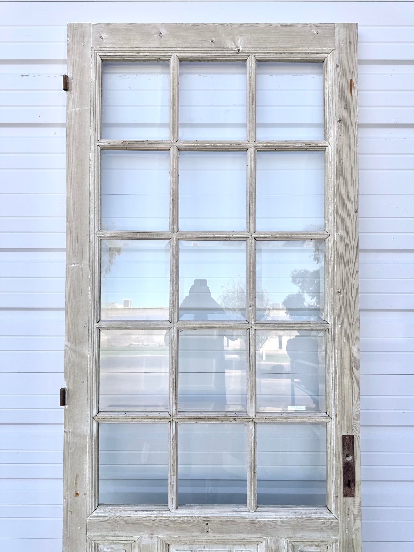 Single Washed Wood Door w/15 Lites