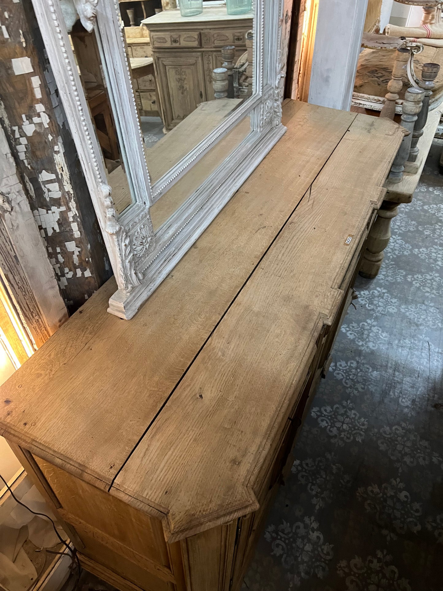 Bleached French Antique Sideboard