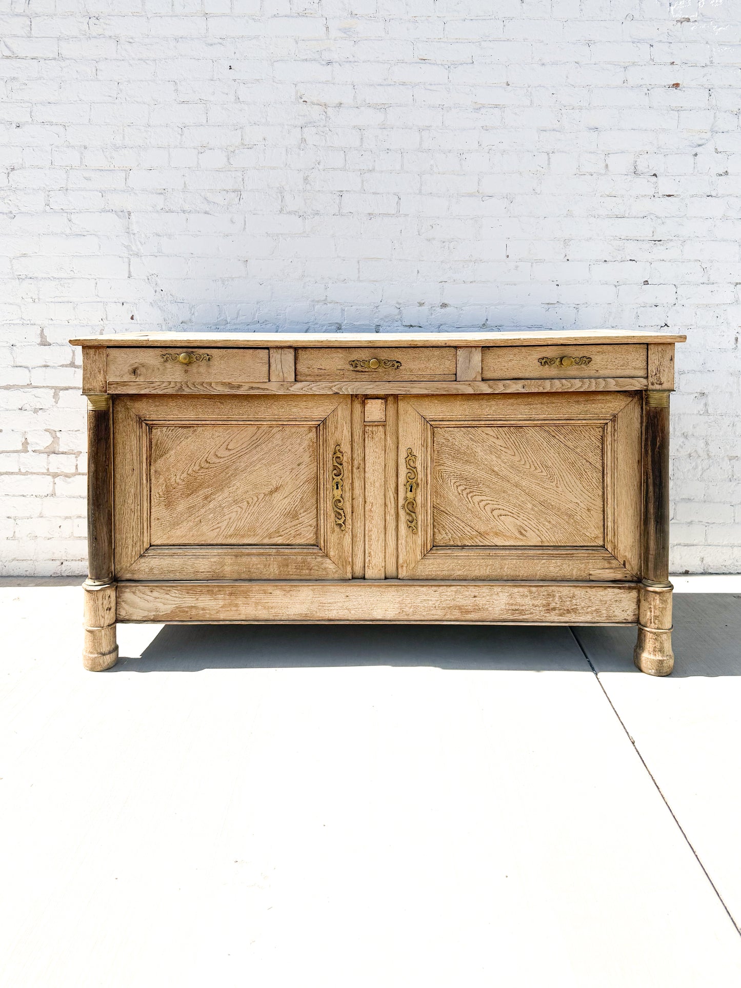 French Bleached Oak Sideboard