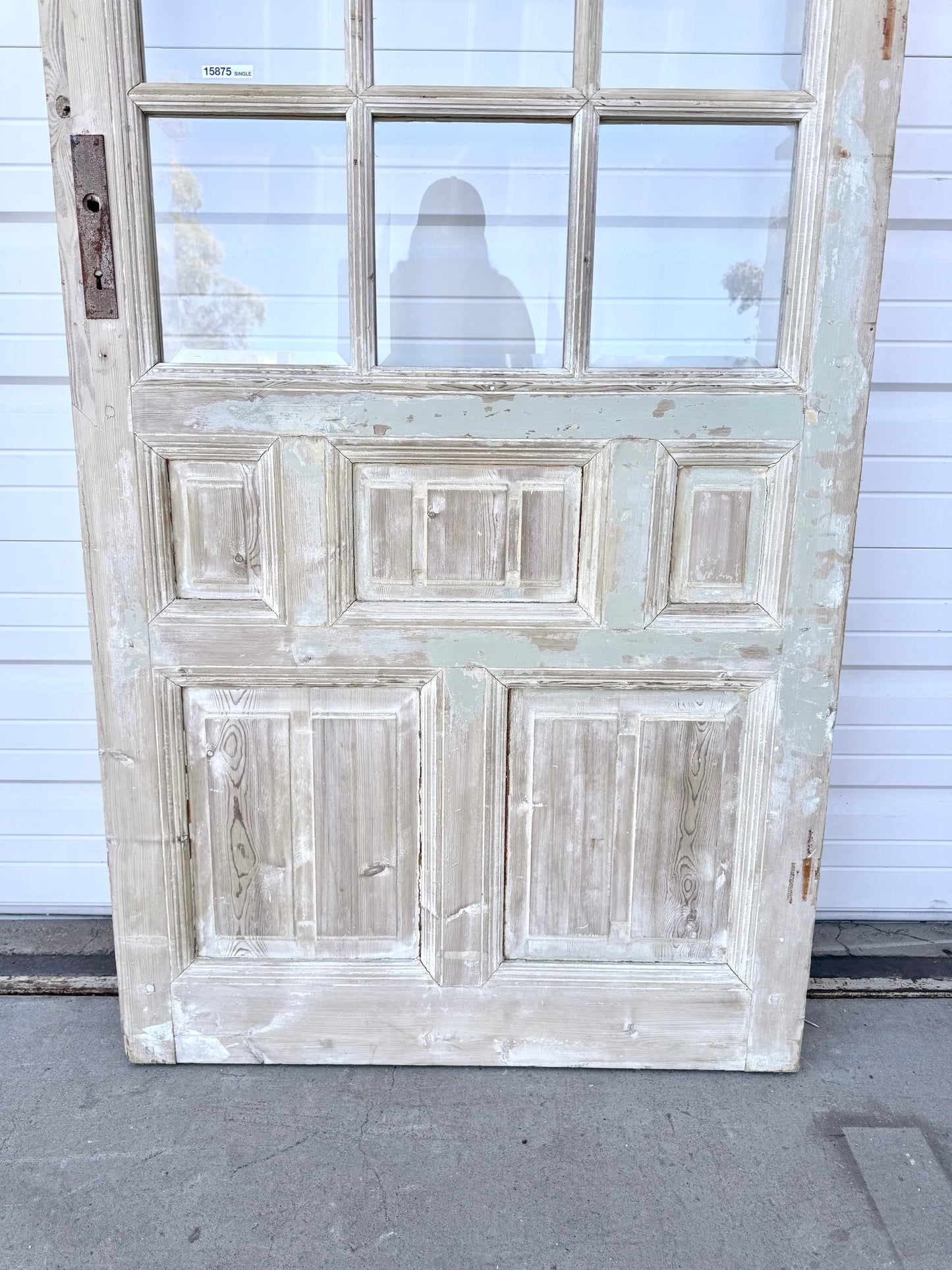 Single Washed Wood Door w/15 Lites