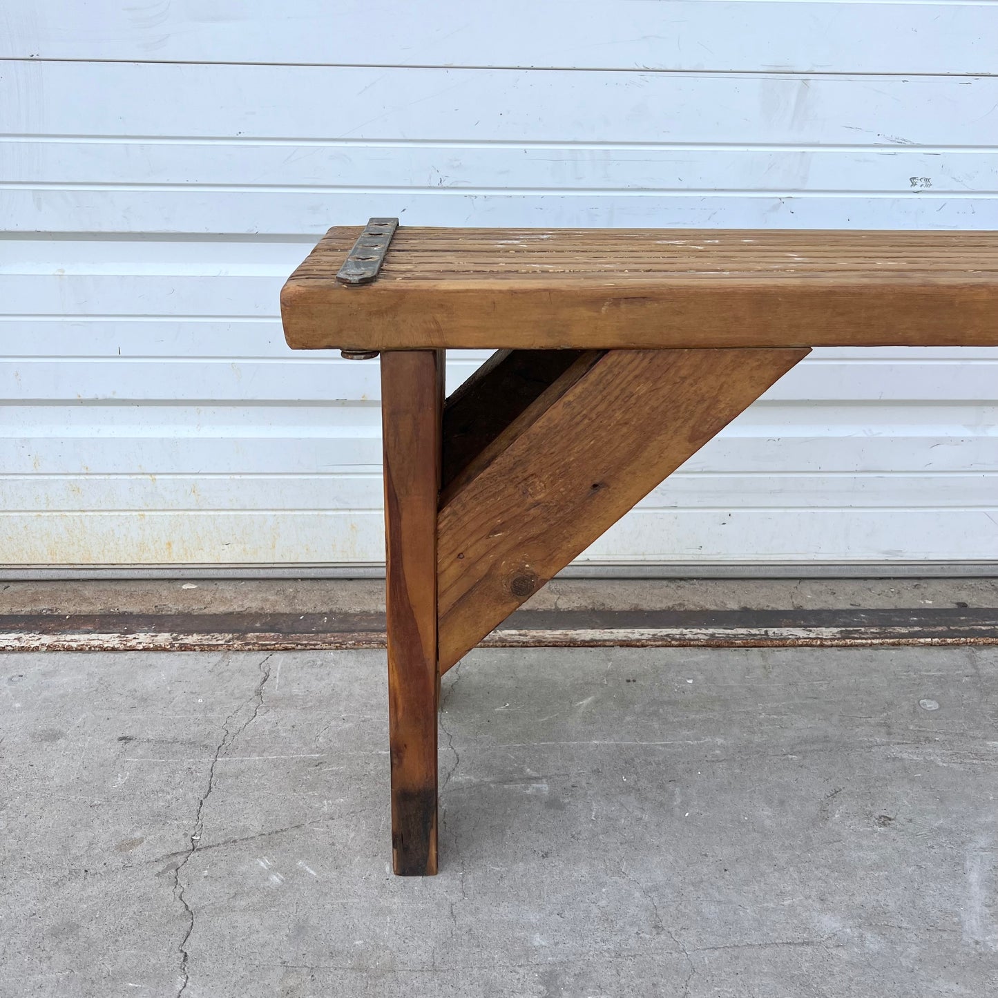 Repurposed Industrial Scaffolding Bench