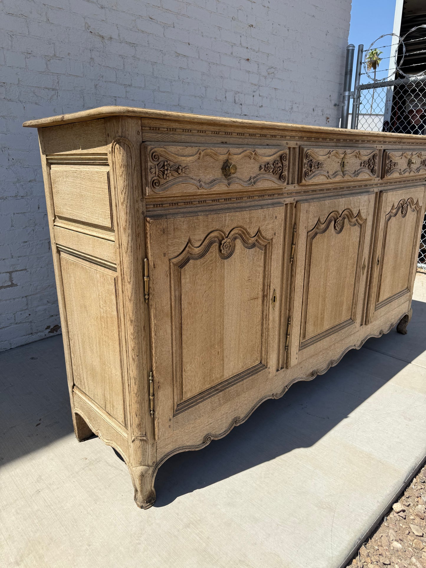 French Bleached Oak Sideboard
