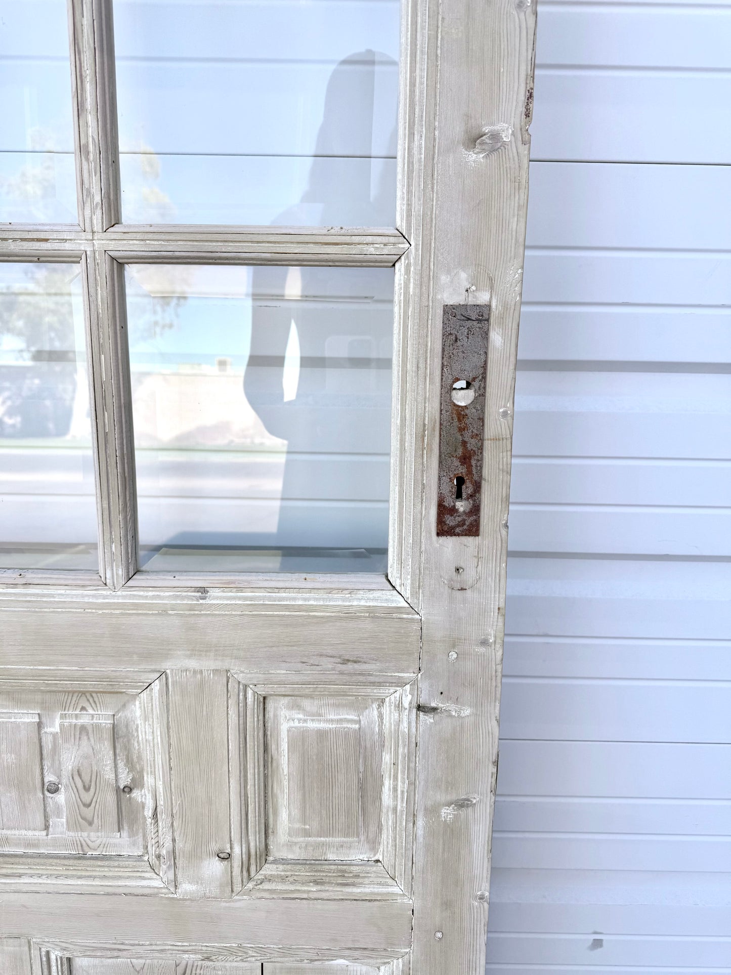 Single Washed Wood Door w/15 Lites