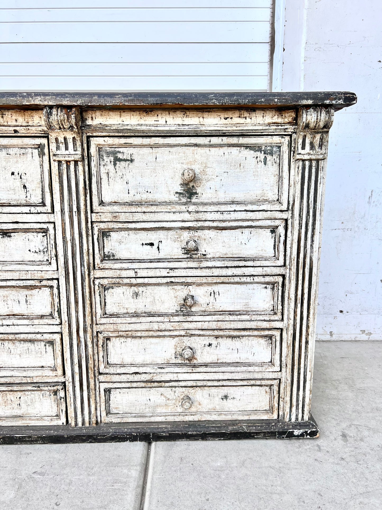 19th C. French 30 Drawer Apothecary Counter