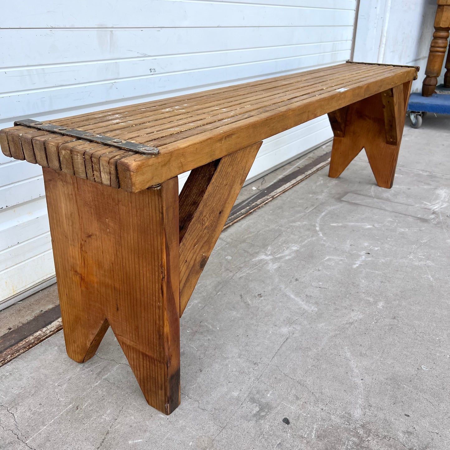 Repurposed Industrial Scaffolding Bench